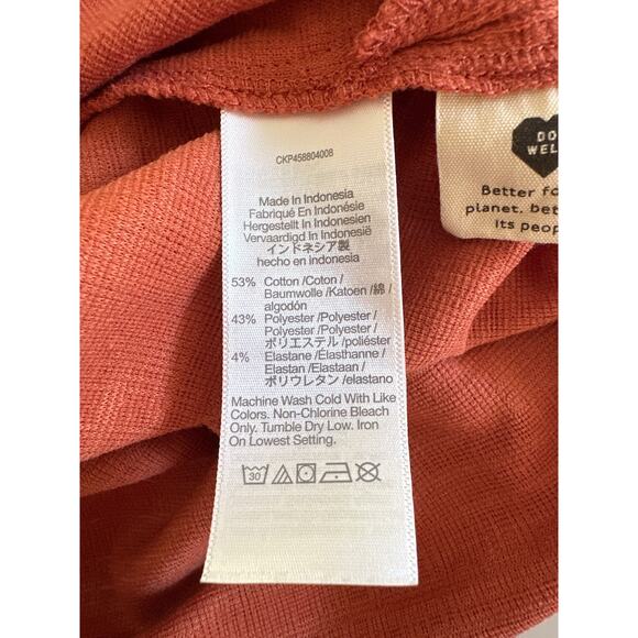 Madewell Burnt Orange Cotton Dress Jumper Size Large - Picture 15 of 15